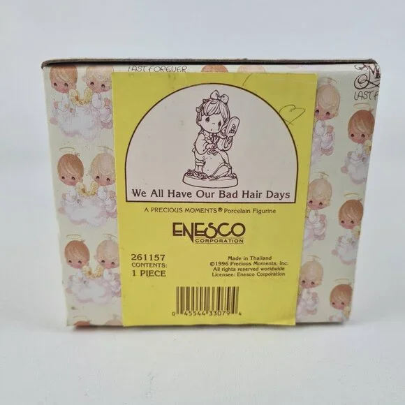 Precious Moments We All Have Our Bad Hair Days 261157 Porcelain Figure - Picture 7 of 7